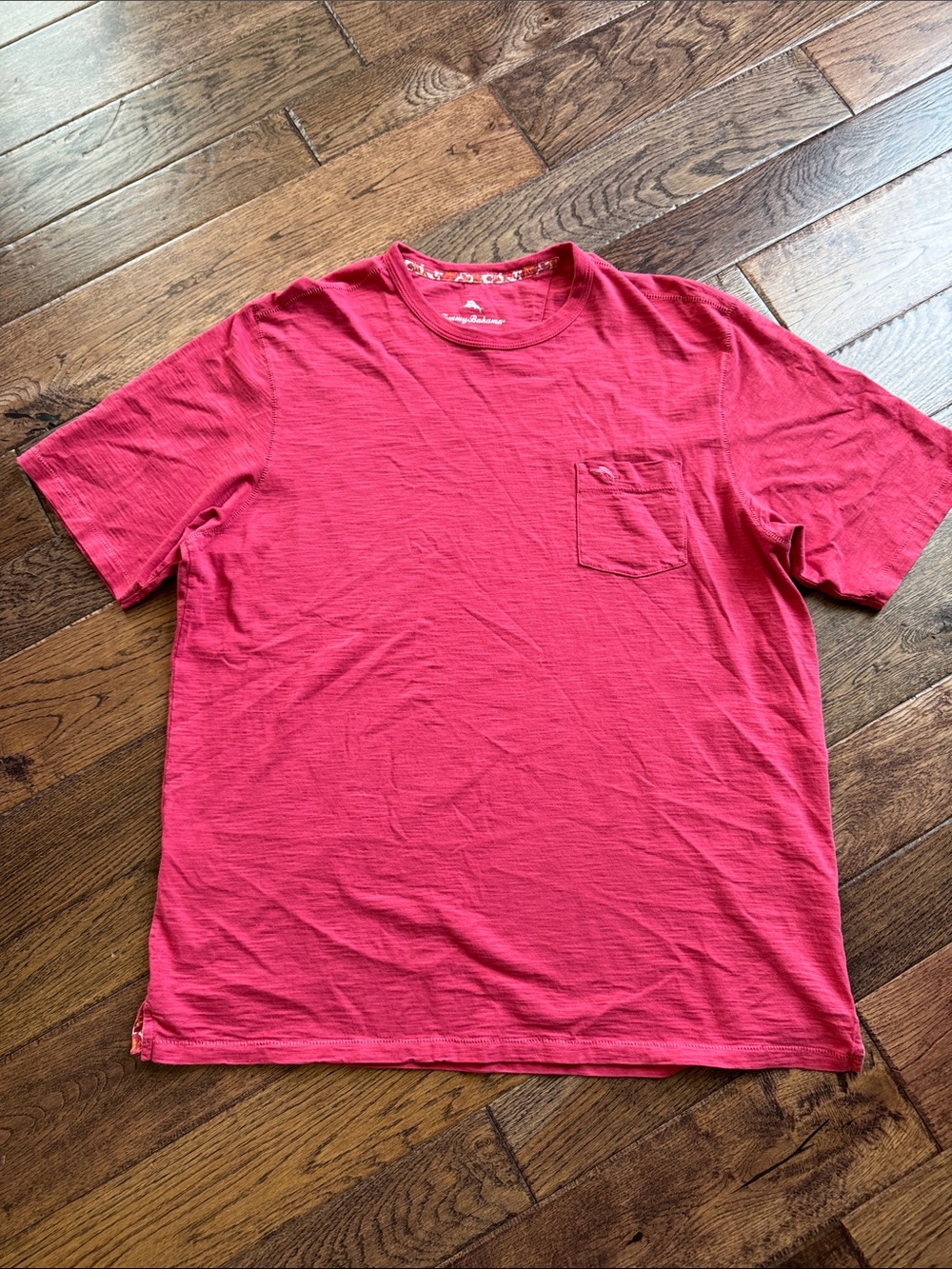 Tommy Bahama Red Short Sleeve Crewneck Pocket Tee